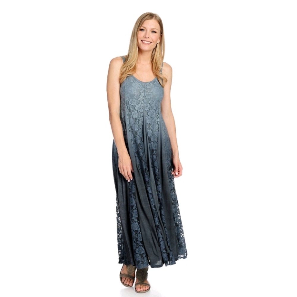 Indigo Thead Co. Sleeveless smocked lace dress